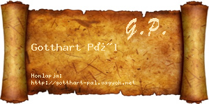 Gotthart Pál névjegykártya