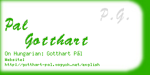 pal gotthart business card